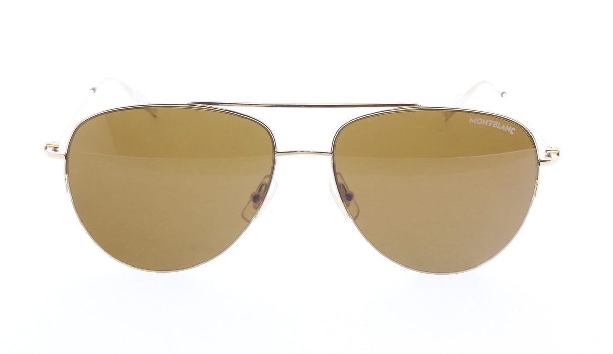 Montblanc MB0074S-003  Black  Aviator Sunglasses