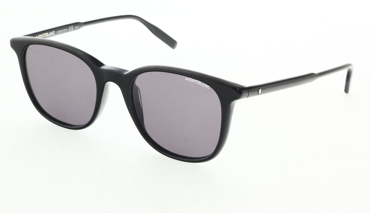 Montblanc MB0006S-001  Black  Rectangle Sunglasses