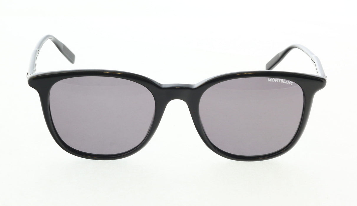 Montblanc MB0006S-001  Black  Rectangle Sunglasses