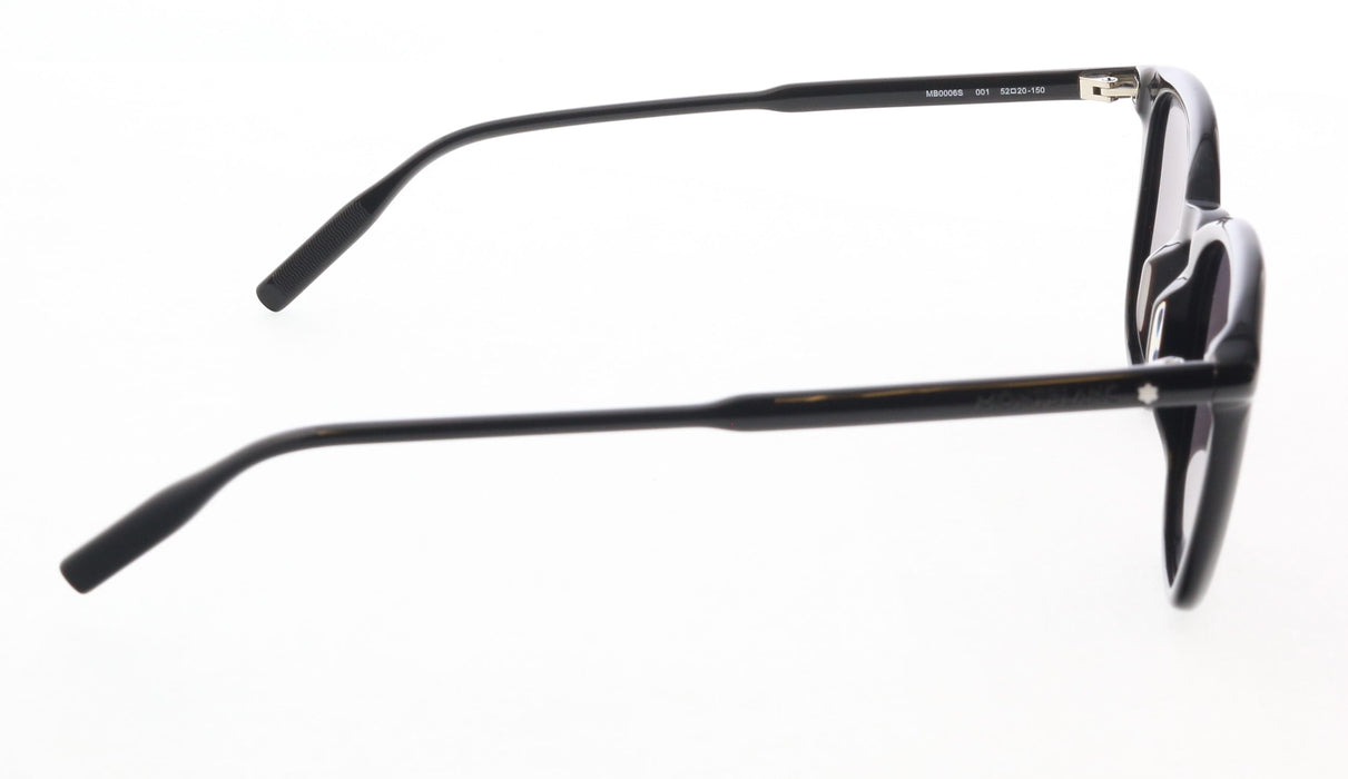 Montblanc MB0006S-001  Black  Rectangle Sunglasses