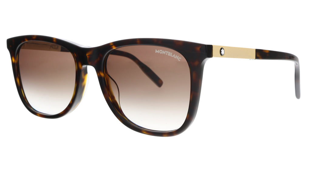 Montblanc   Havana  Rectangle Sunglasses