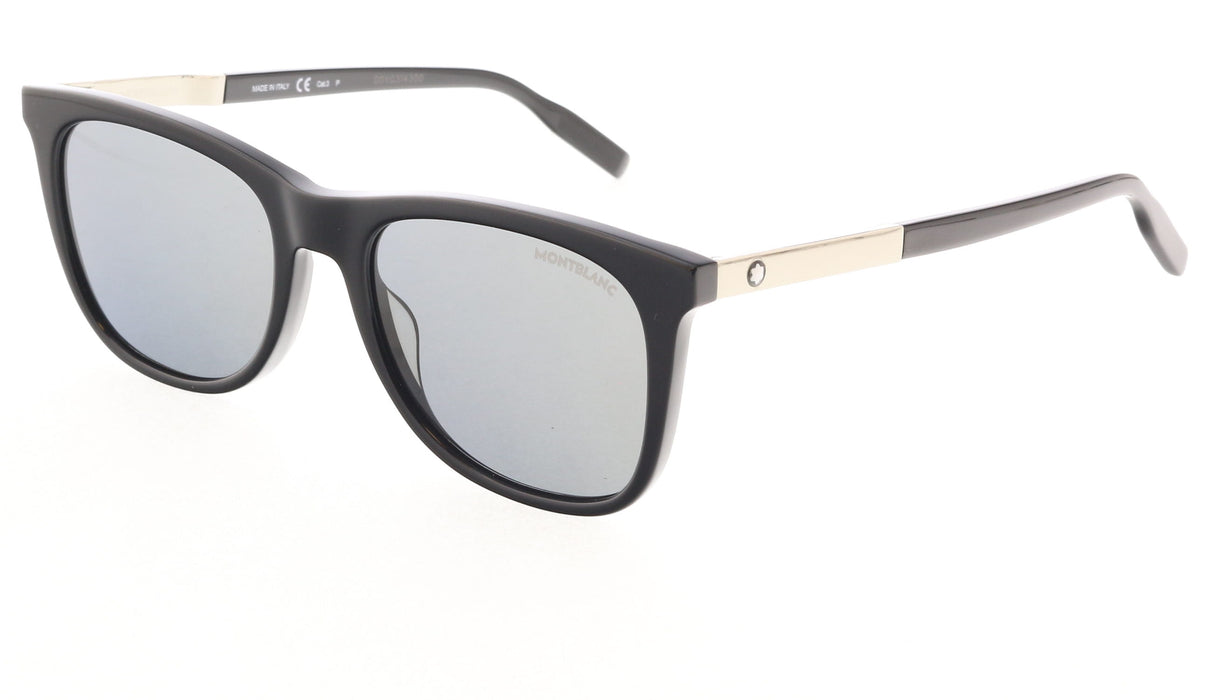Montblanc MB0017S-005 Black Rectangle Sunglasses
