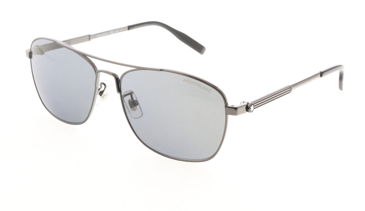 Montblanc MB0026S-005 Ruthenium Aviator Sunglasses