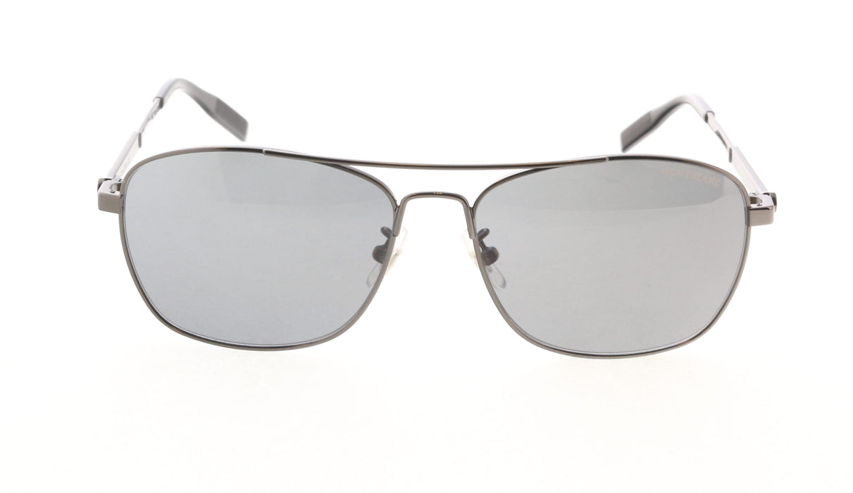 Montblanc MB0026S-005 Ruthenium Aviator Sunglasses