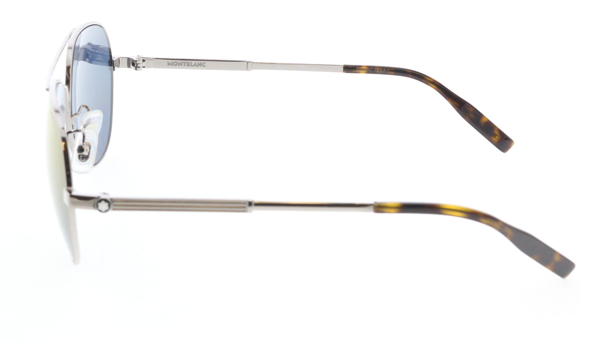 Montblanc MB0027S-004 Ruthenium Aviator Sunglasses