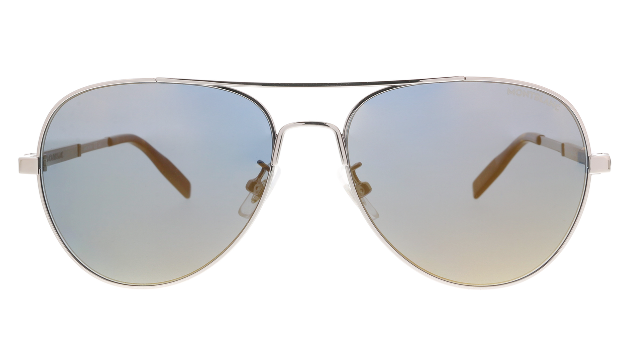 Montblanc MB0027S-004 Ruthenium Aviator Sunglasses