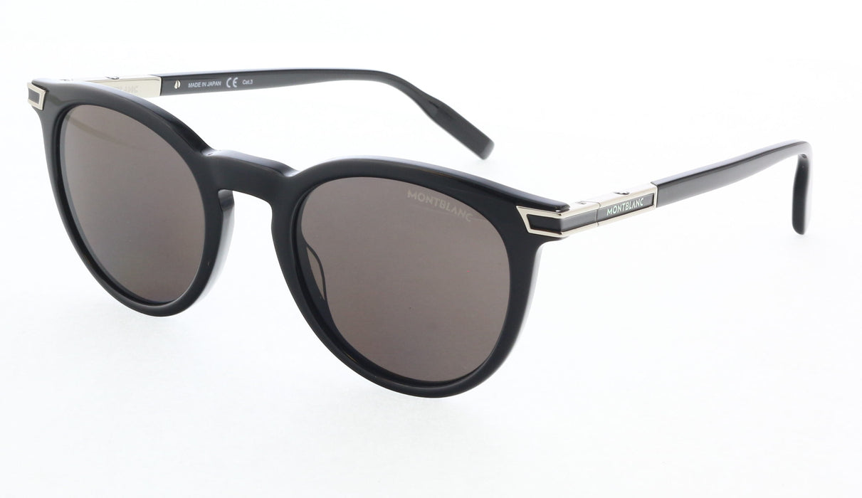 Montblanc MB0041S-001 Black Round Sunglasses