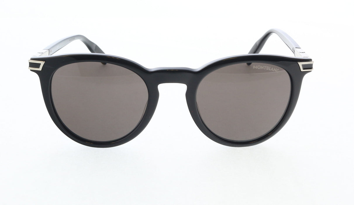 Montblanc MB0041S-001 Black Round Sunglasses