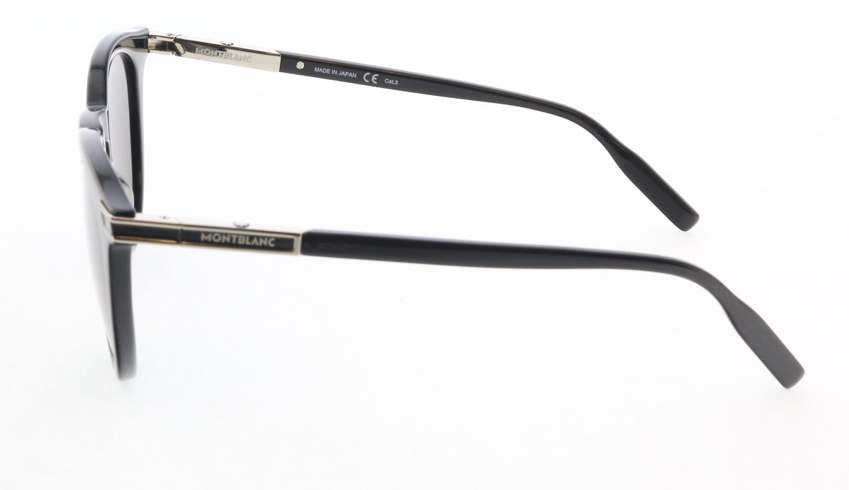Montblanc MB0041S-001 Black Round Sunglasses