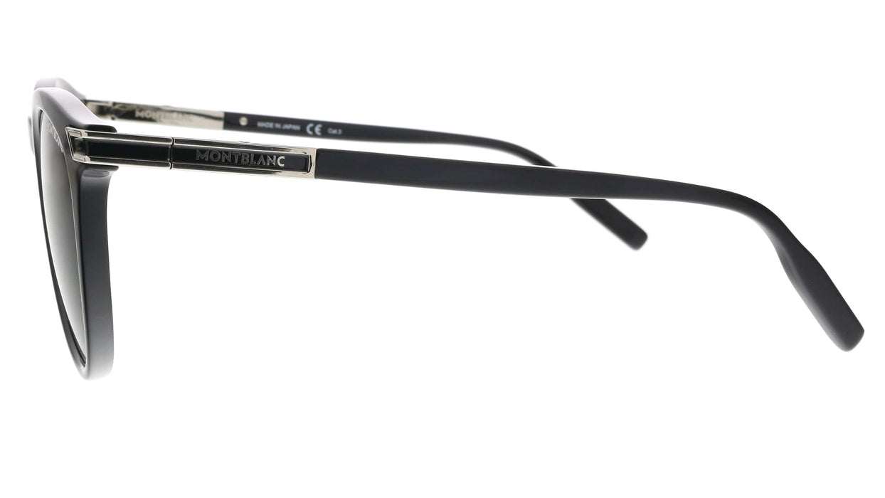Montblanc MB0041S-001 Black Round Sunglasses