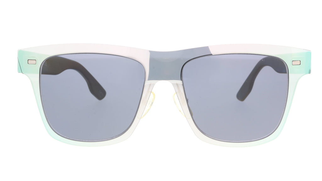 McQ MQ0008S-005 Clear Rectangle Sunglasses