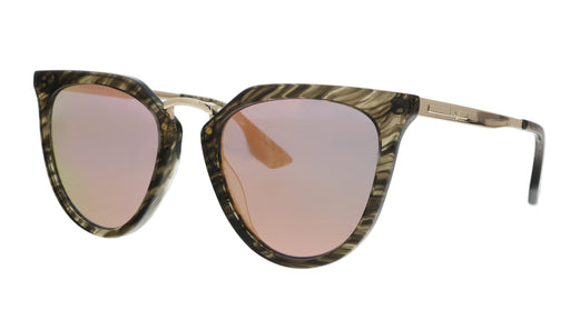 McQ MQ0086S-003 Brown Cateye Sunglasses
