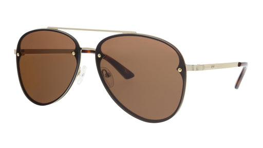 McQ MQ0136S-002 Havana Aviator Sunglasses