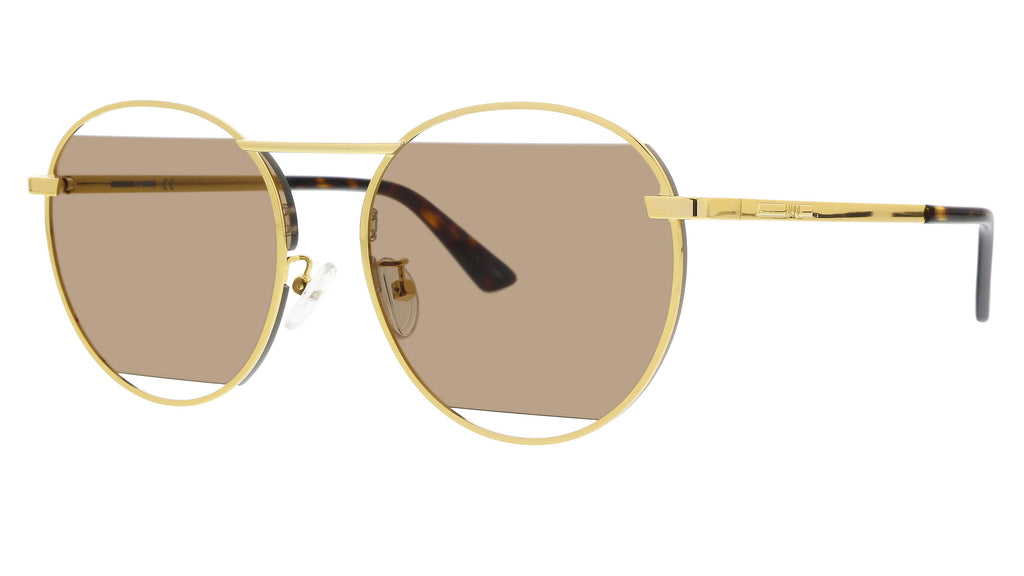 McQ  Gold Aviator Sunglasses