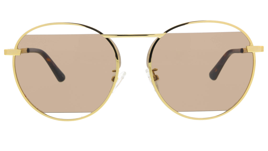 McQ MQ0232SA-002 Gold Aviator Sunglasses