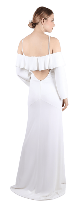Roberto Cavalli Elegant Off-The-Shoulder Strappy Maxi Dress