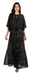 Roberto Cavalli Boho-Chic Black Maxi  Kaftan Dress Gold Print Details 50IT-16US