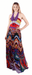 Roberto Cavalli Bohemian Multicolor Halter Maxi Dress Lace Up Front 44IT-10US