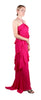 Roberto Cavalli Hot Pink Ruffled Halter Maxi Dress with Tiered Skirt 38IT-4US