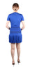 Roberto Cavalli Royal Blue Short Sleeve Pleated Skater Dress 48IT-14US