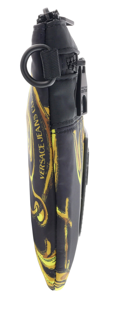 Versace Jeans Couture Black Baroque Print Wristlet Travel Pouch