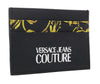 Versace Jeans Couture Black Baroque Print Compact Wallet Cardholder