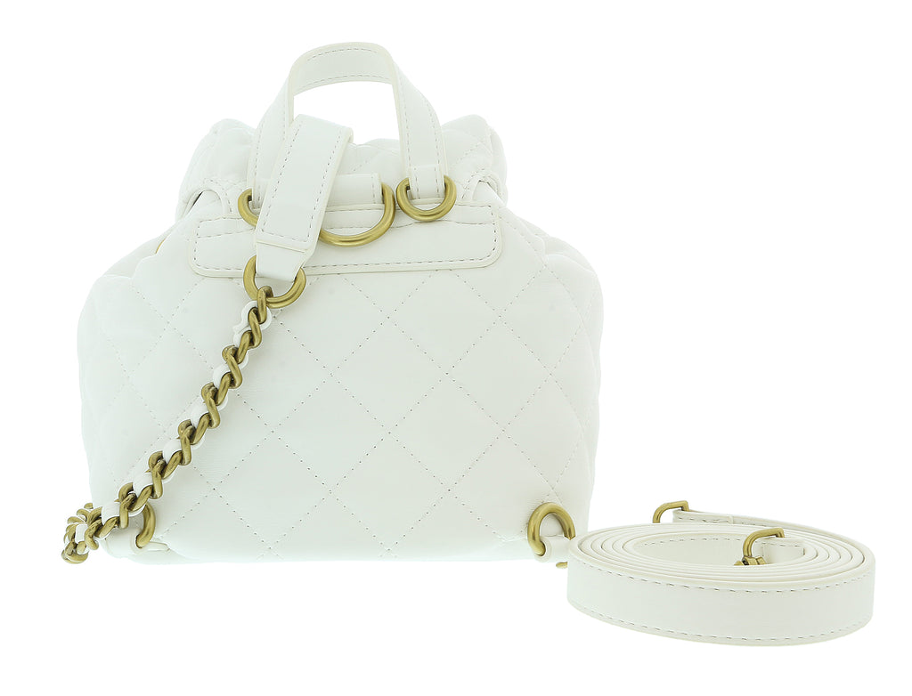 Versace Jeans Couture White Quilted Fashion Medium Backpack