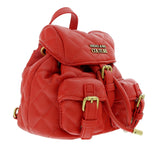 Versace Jeans Couture Red Quilted Fashion Medium Backpack