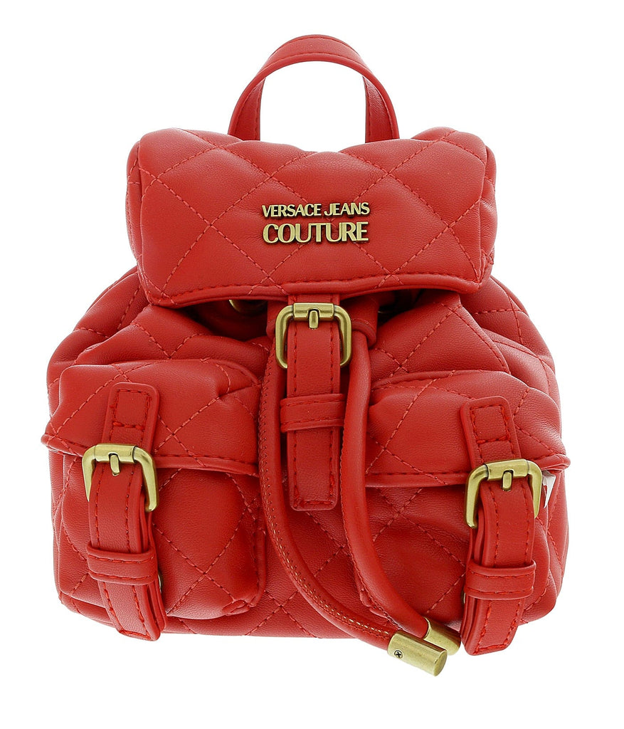Versace Jeans Couture Red Quilted Fashion Medium Backpack