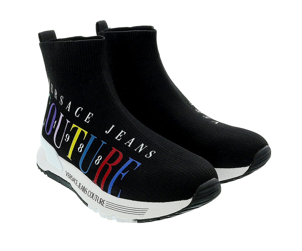 Versace Jeans Couture Black Athletic Fashion Sock Sneakers -9