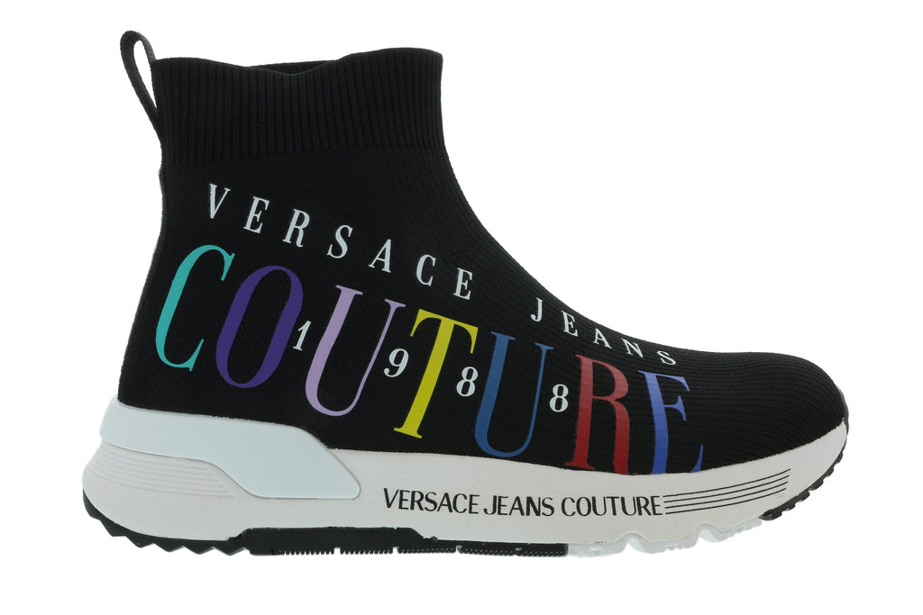 Versace Jeans Couture Black Athletic Fashion Sock Sneakers -