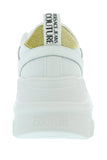 Versace Jeans Couture White Gold Athletic Chunky Fashion Sneakers -