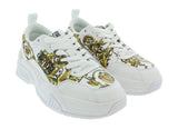 Versace Jeans Couture White Gold Athletic Chunky Fashion Baroque Sneakers -11
