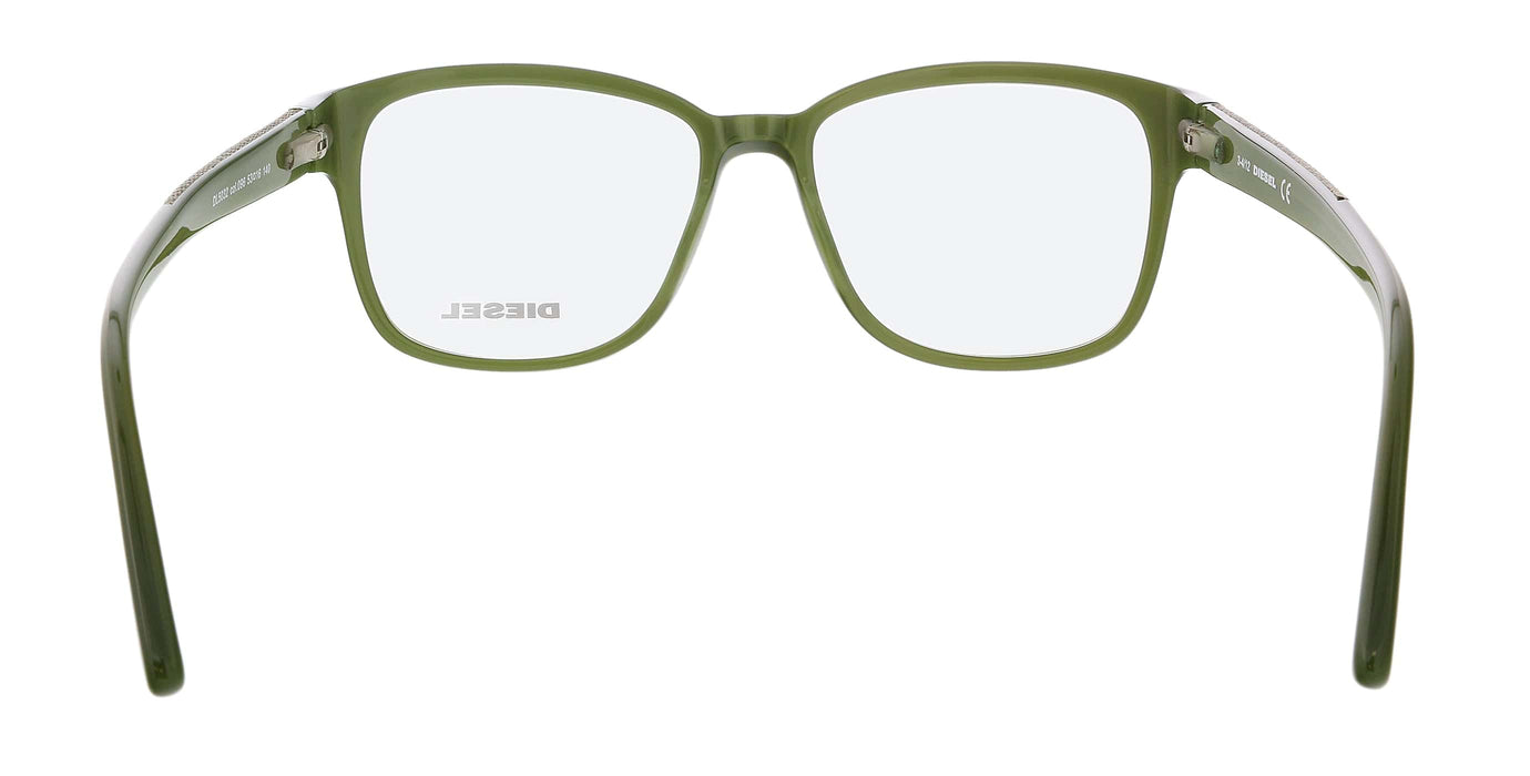 Diesel DL5032 Shiny Dark Green Rounded Square Eyeglasses