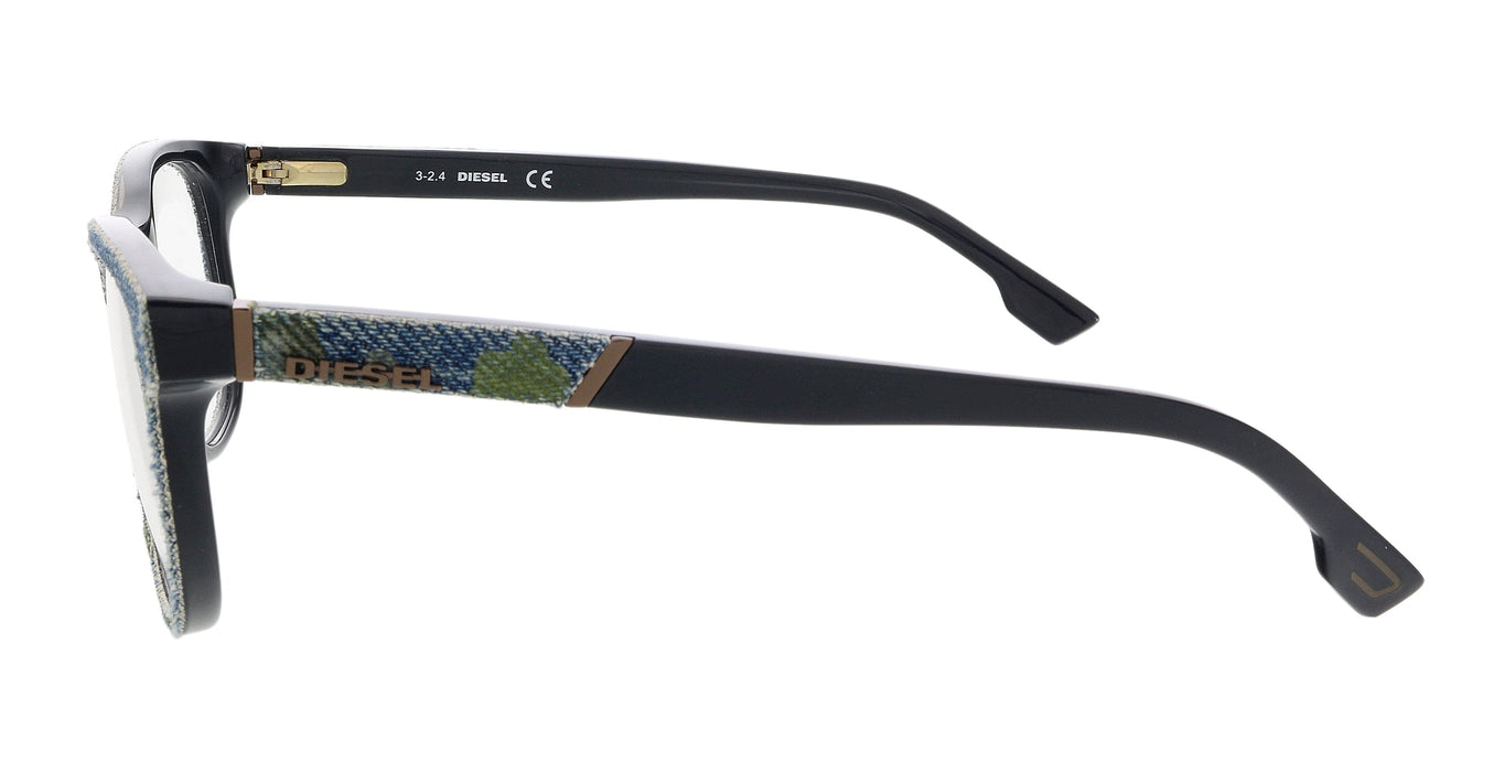 Diesel DL5124 Denim/Black Modified Square Eyeglasses