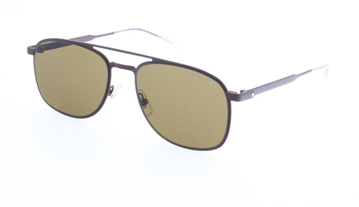 Montblanc MB0143S-003 Brown Aviator Sunglasses