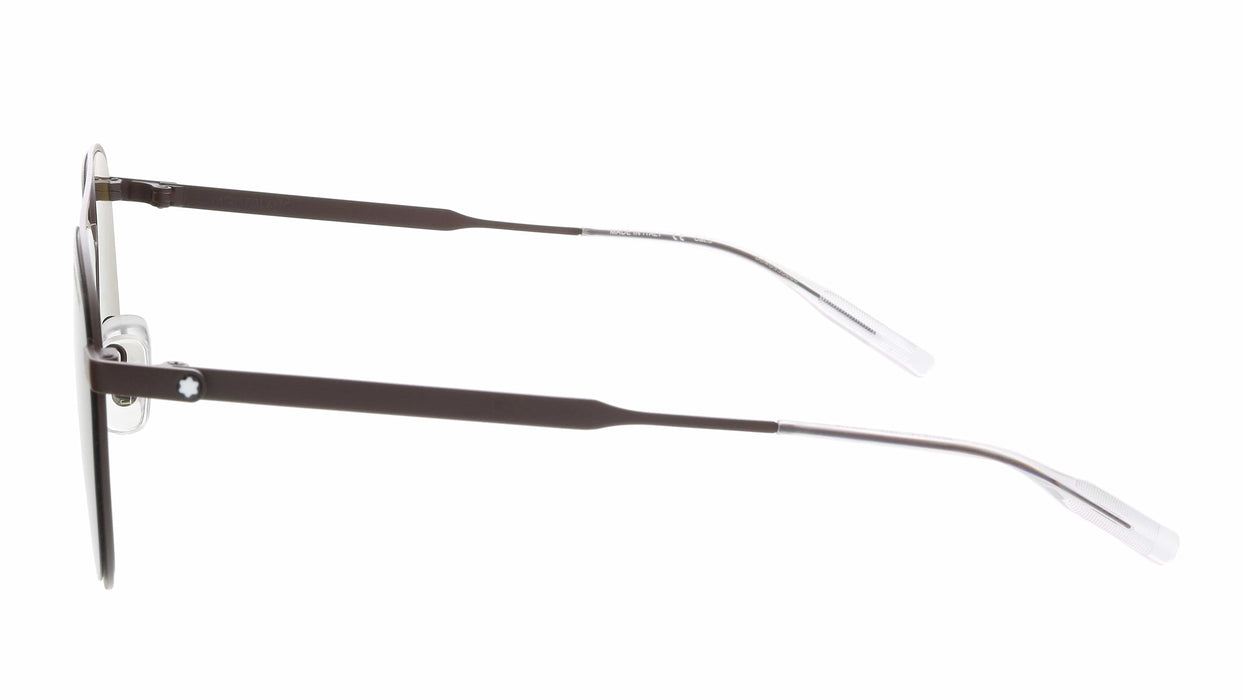 Montblanc MB0143S-003 Brown Aviator Sunglasses