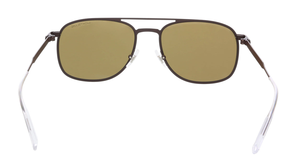 Montblanc MB0143S-003 Brown Aviator Sunglasses