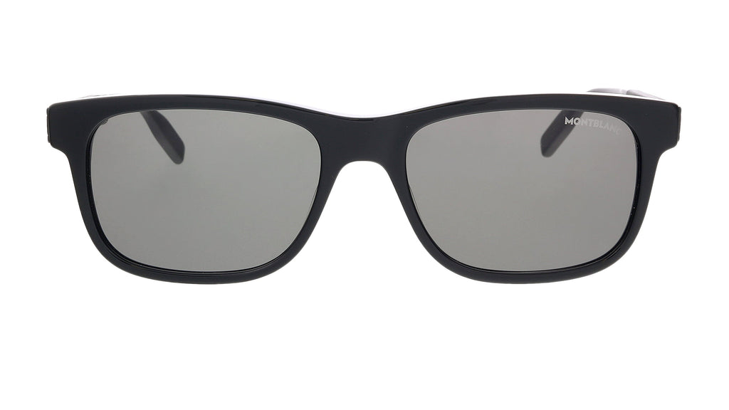 Montblanc MB0163S-001 Black Square Sunglasses