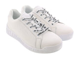 Versace Jeans Couture White Signature Print Lace Up Sneakers-11