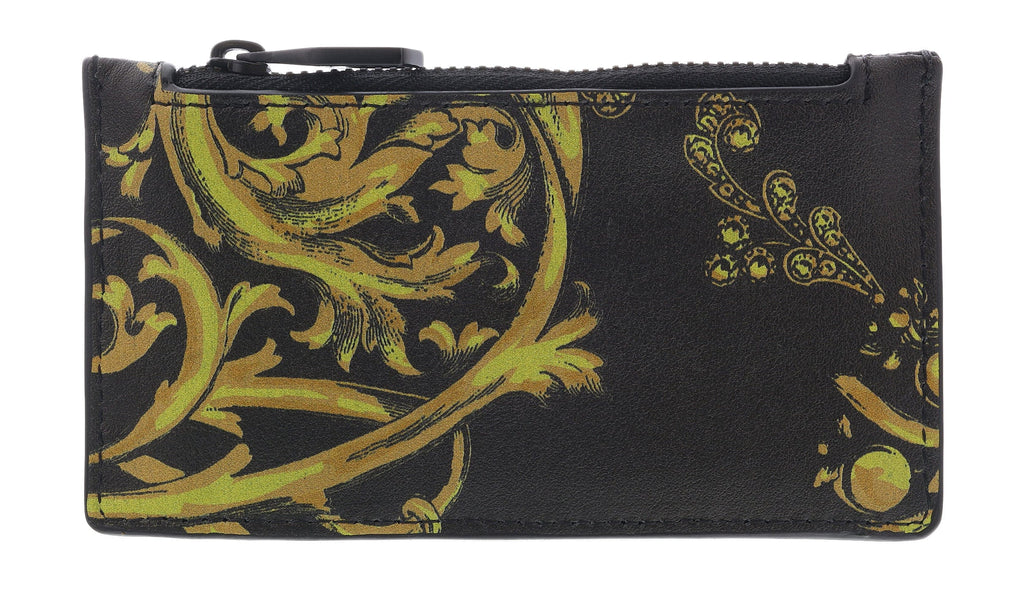 Versace Jeans Couture Black/Gold Zippered Cardholder