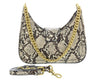 Versace Jeans Couture Beige Animal Print Hobo Print Shoulder Bag