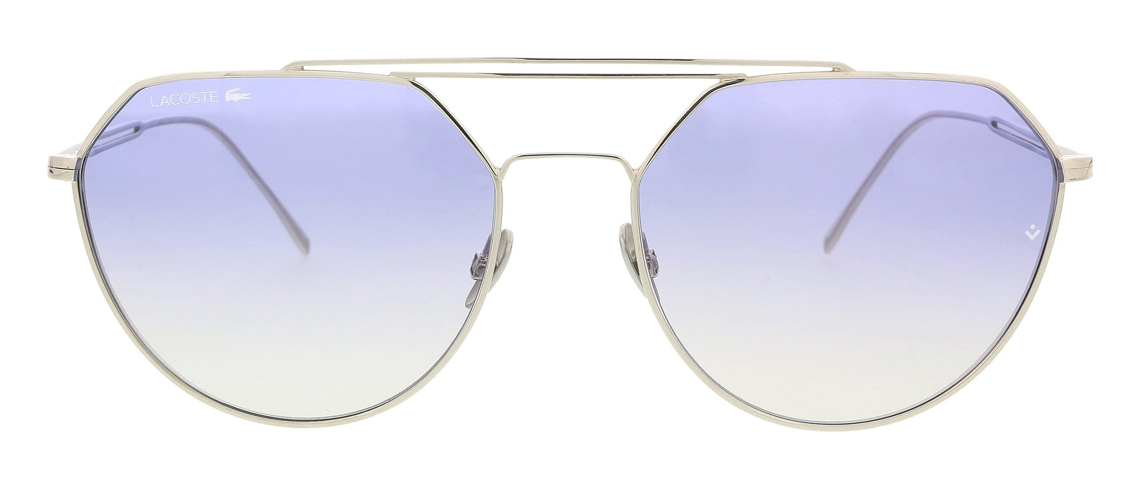 Lacoste Paris Collection L220SPC 41568 Silver Geometric Round Sunglasses