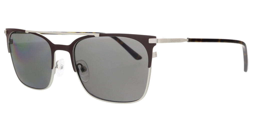 Calvin Klein  Satin Dark Brown Square Sunglasses