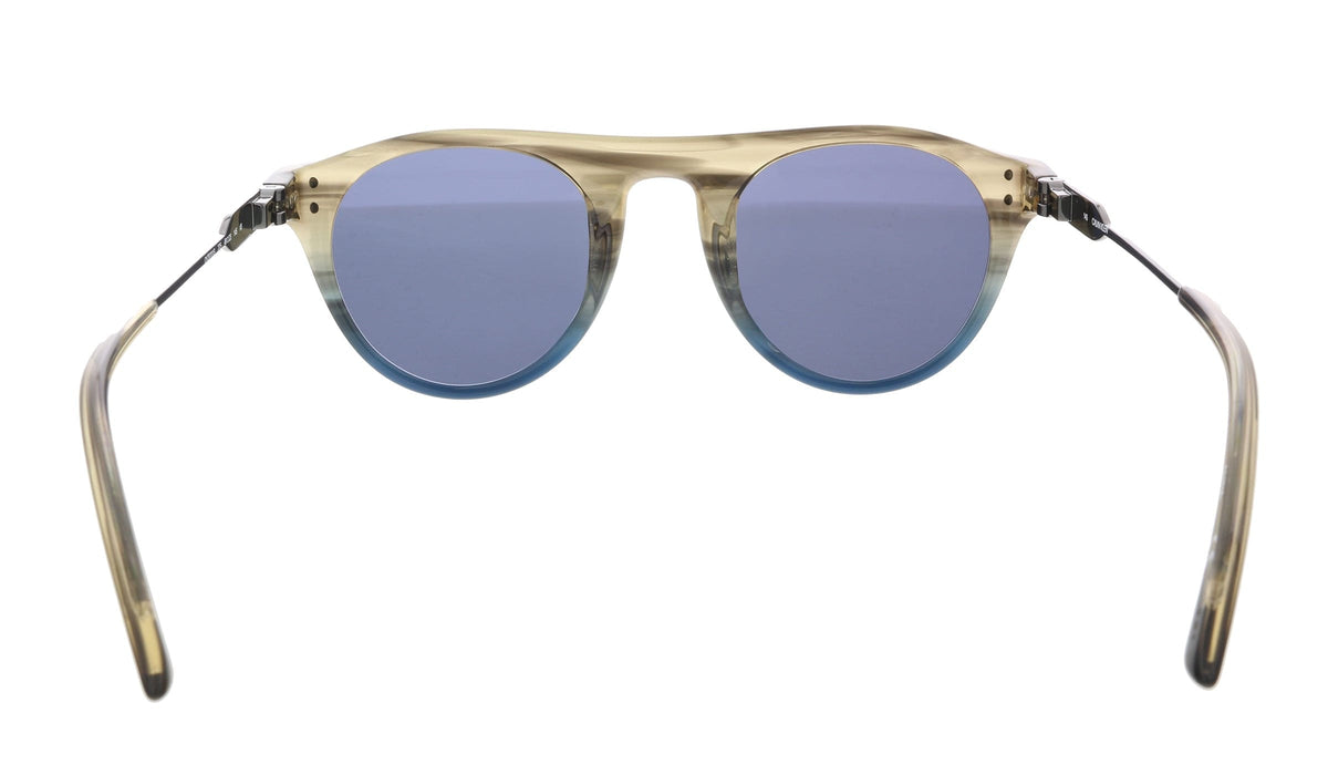 Calvin Klein CK20701S 41888 Taupe/Blue Horn Gradient Round Sunglasses