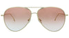 Victoria Beckham VB203S 42307 Gold/Burgundy Teardrop Aviator Sunglasses