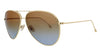 Victoria Beckham  Gold/Brick-Blue Teardrop Aviator Sunglasses