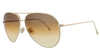 Victoria Beckham  Gold/Brown Orange Teardrop Aviator Sunglasses