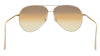 Victoria Beckham VB203S 42307 Gold/Brown Orange Teardrop Aviator Sunglasses