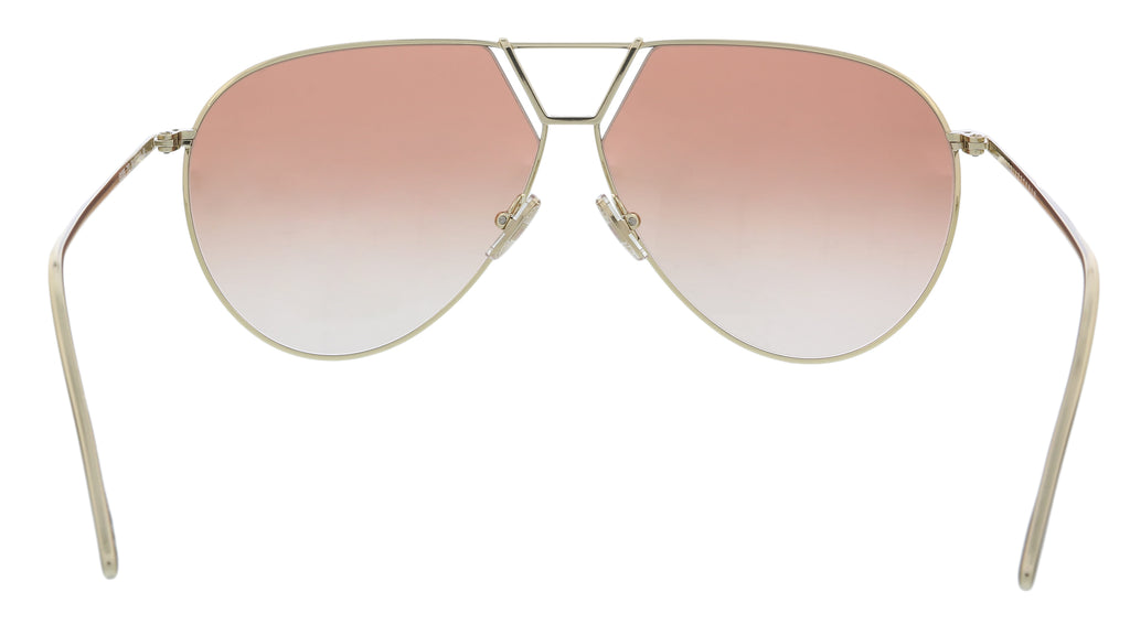 Victoria Beckham VB208S 43241 Gold/Burgundy Teardrop Aviator Sunglasses